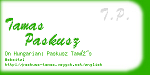 tamas paskusz business card